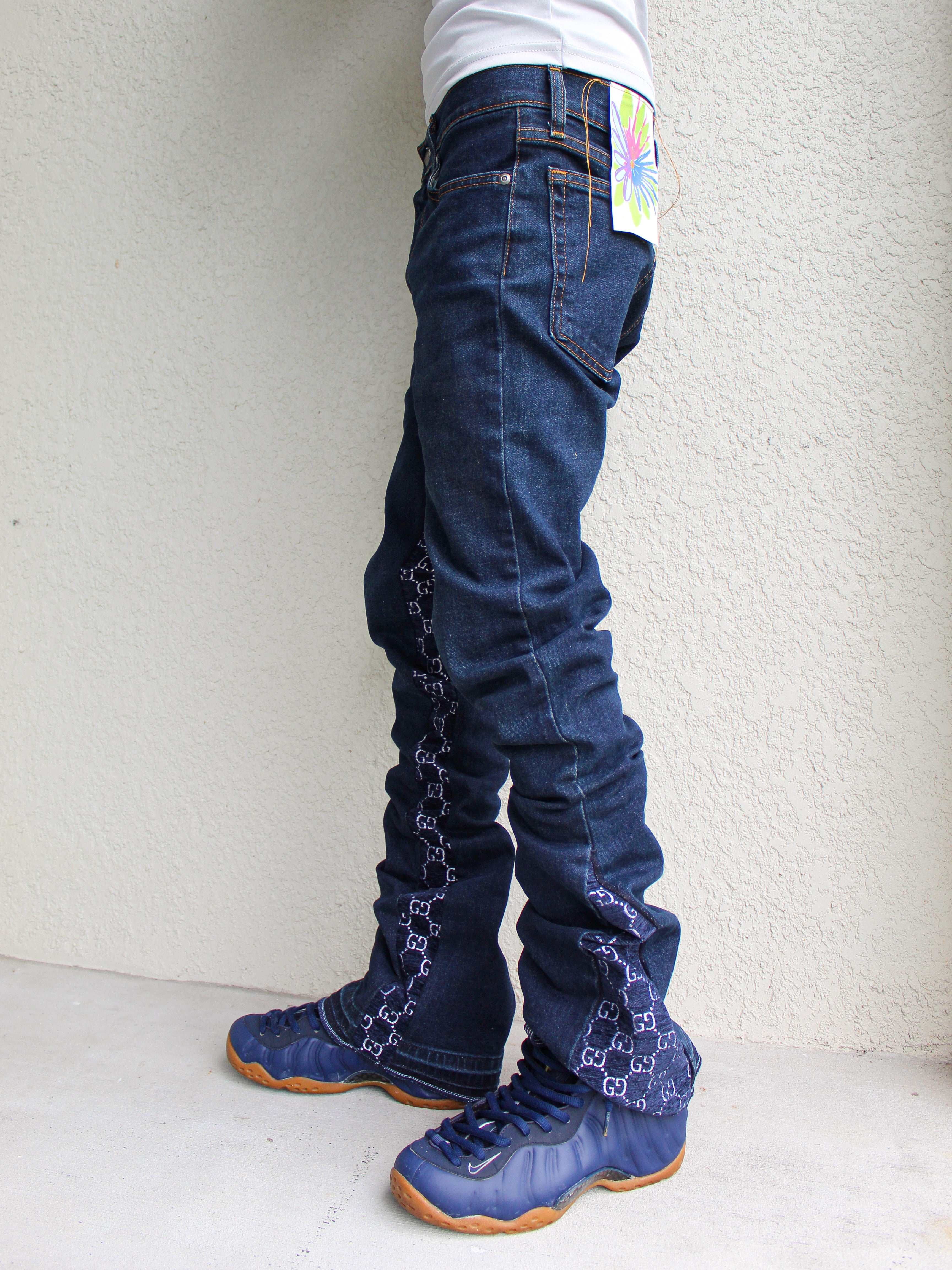 BLUEBERRY GG MONOGRAM FLARE DENIM (25/25)