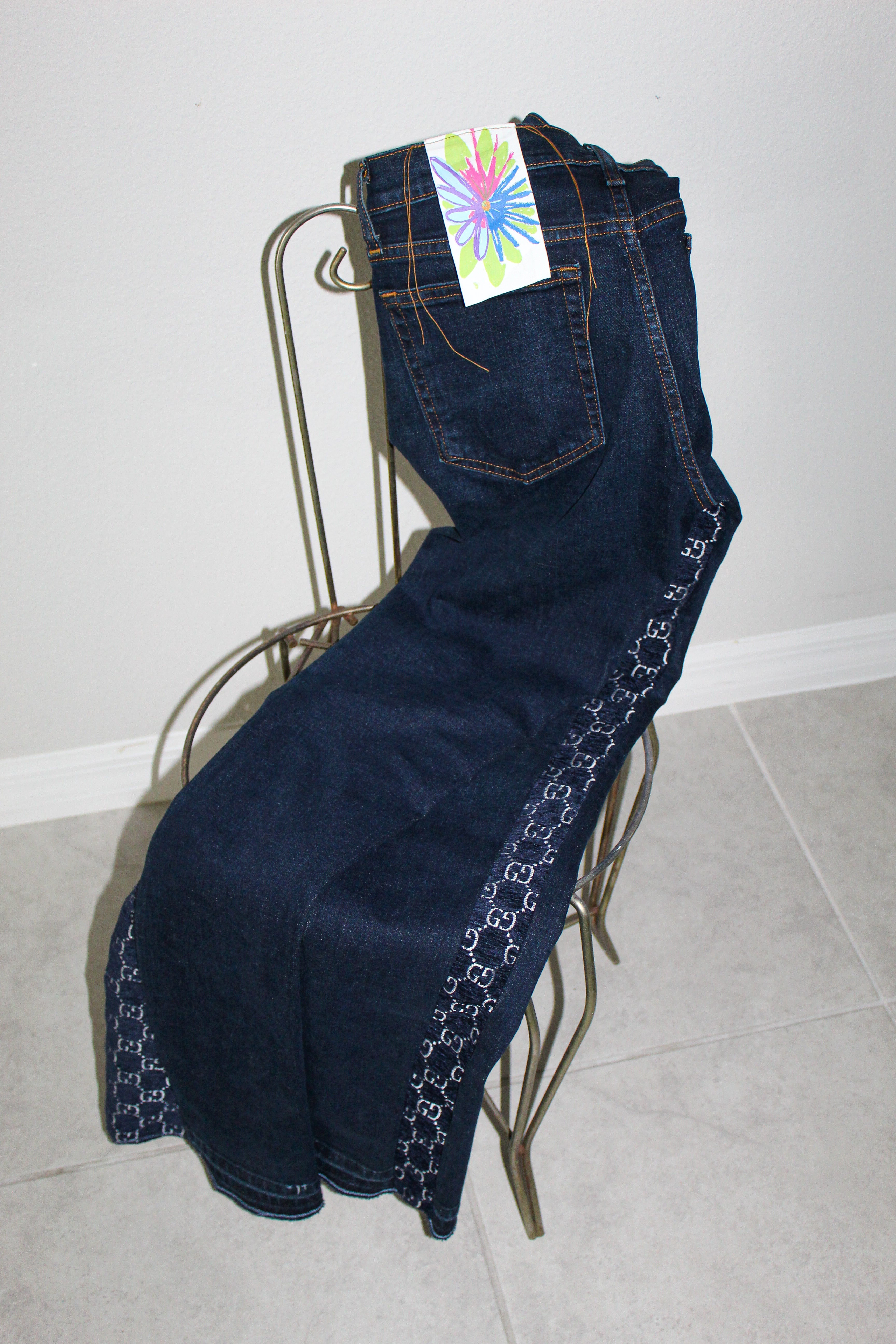BLUEBERRY GG MONOGRAM FLARE DENIM (25/25)