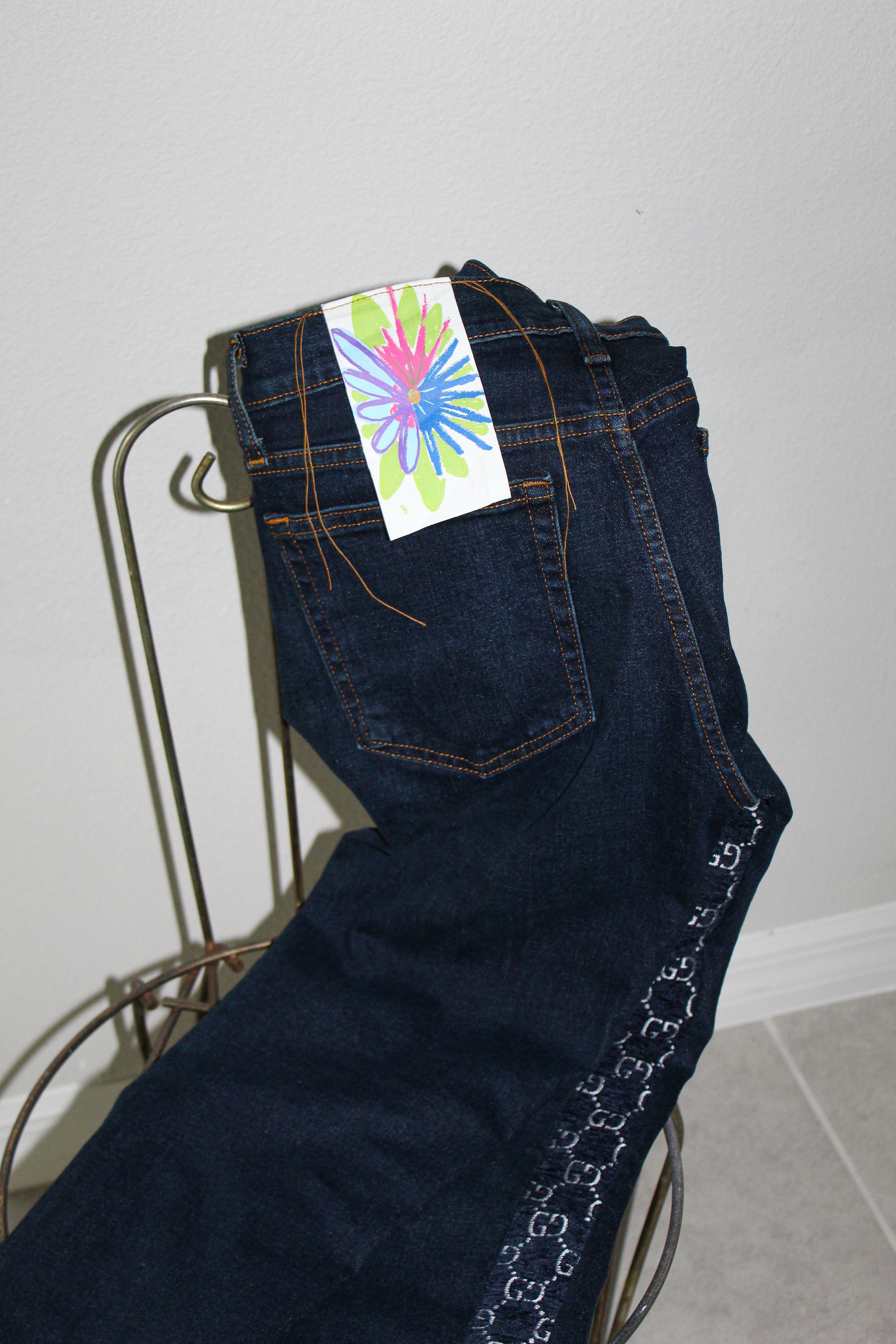 BLUEBERRY GG MONOGRAM FLARE DENIM (25/25)